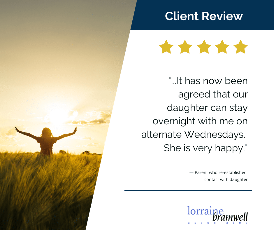 Photo By Lorraine Bramwell Associates: Girl with open arms toward the sunshine. Context: Mediation Client Review